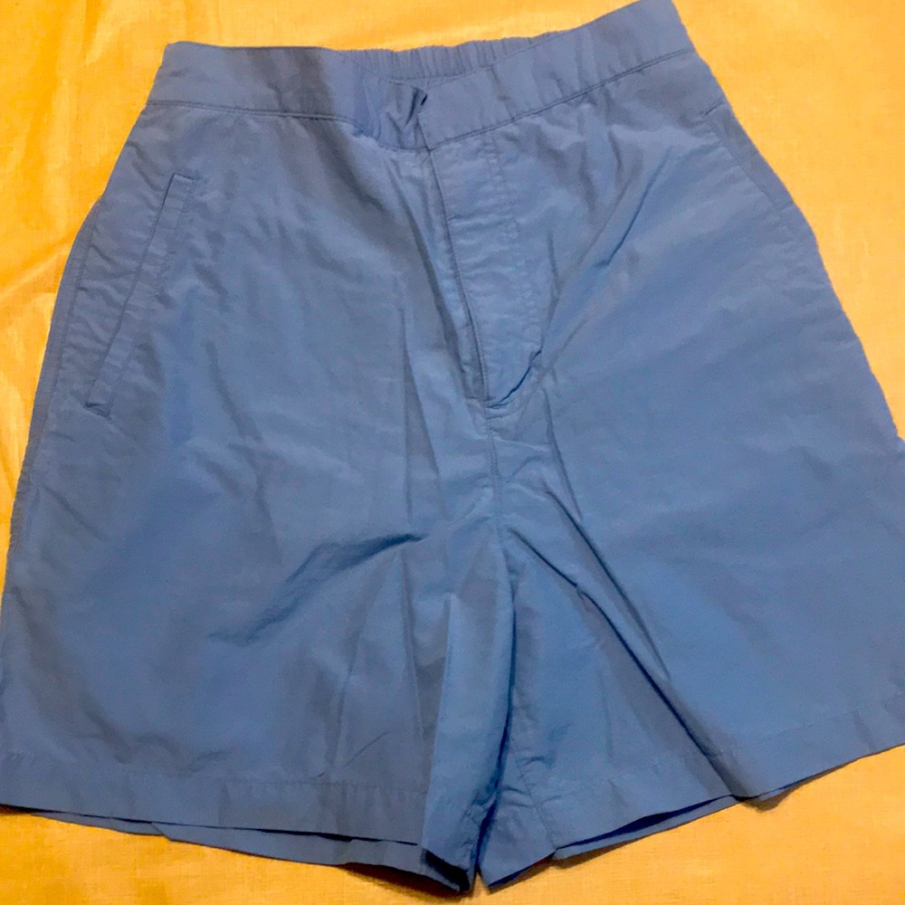 Women’s blue zipper up shorts